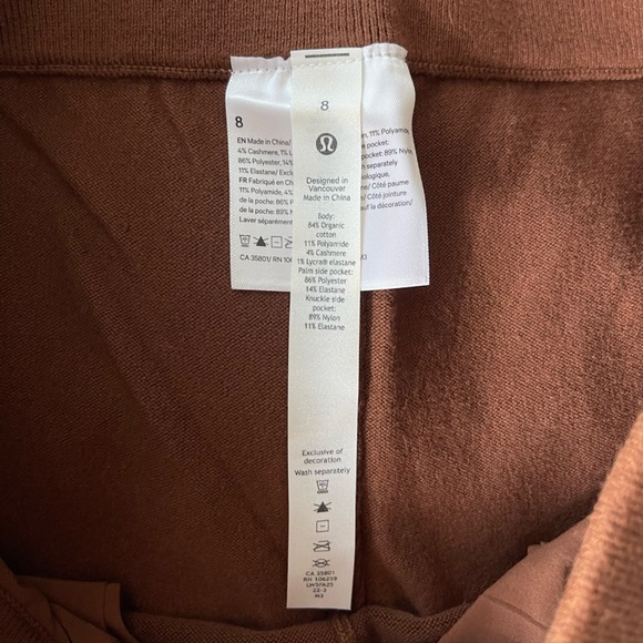Lululemon cotton-cashmere knit joggers size 8 - Picture 3 of 5